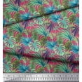 thumbnail image 2 of Soimoi Poly Georgette Fabric Tropical Leaves Printed Fabric 1 Yard 52 Inch Wide, 2 of 5
