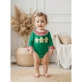thumbnail image 6 of Miaouyo Infant Baby Girl Christmas Romper 0 3 6 12 18 Months Gingerbread Embroidered Plaid Ruffle Trim Long Sleeve Bodysuit Cute Winter Fall Clothes, 6 of 9
