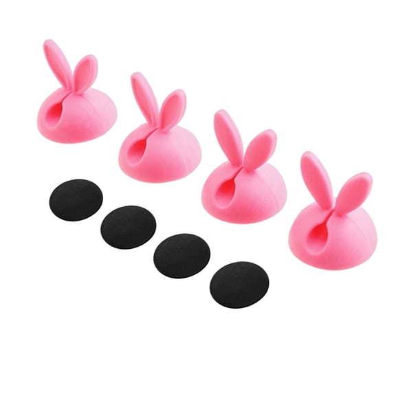 4 Pcs Multipurpose Silicone Cable Clips, Cable Clip Holder Silicone Wire Organizer, Adhesive Cable Management for Desk Power Cords USB Chargers Earphones