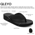 thumbnail image 3 of QLEYO Women's Platform Flip Flop with Arch Support, Comfortable Yoga Mat Wedge Flip-Flops, Athletic Walking Thong Slippers for Vacation/Shopping Mall/Wandering/Gathering, 3 of 7