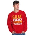 thumbnail image 5 of God Over All Things GOAT Christian Unisex Plus Size Sweatshirt Brisco Brands 3X, 5 of 6
