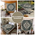 thumbnail image 6 of Green Boho Large Tapestry for Bedroom Wall Hanging Tapestry, Vintage Southwestern Geometric Abstract Ceiling Backdrop Tapestries Poster Blanket Wall Decor for Teens Room Living Room Dorm 86" x 104", 6 of 8