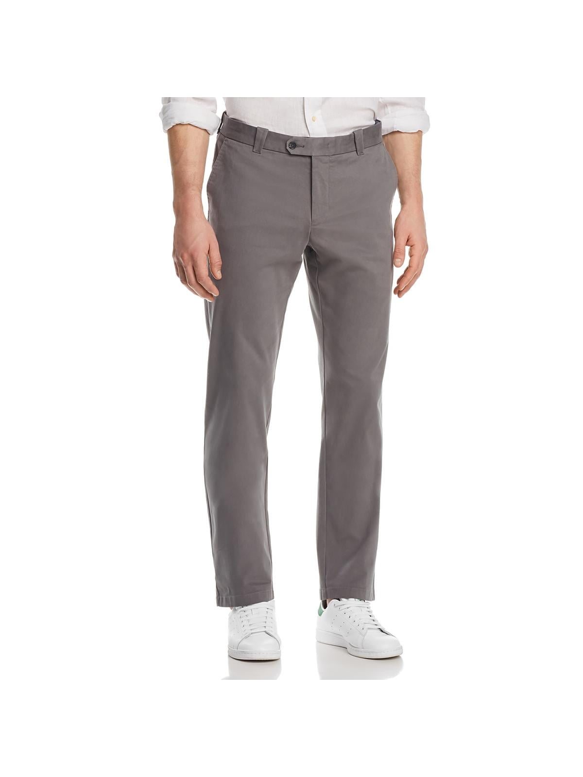 The Men's Store Mens Classic Fit Chino Khaki Pants Gray 34/34 - Walmart.com