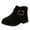 Z2-Black, variant on Quealent Girls Bow Ankle Boots Ruffled Chunky Heel with Classic Side Zipper Dress Booties for Little Kids/Big Kids Pink for Size 12