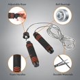 thumbnail image 4 of 2 Pieces Jump Rope Weighted Adjustable Skipping Rope for Cardio Crossfit Boxing Fitness, Speed Rope to Lose Weight, Jumping Rope for Women, Men & Kids, 4 of 5