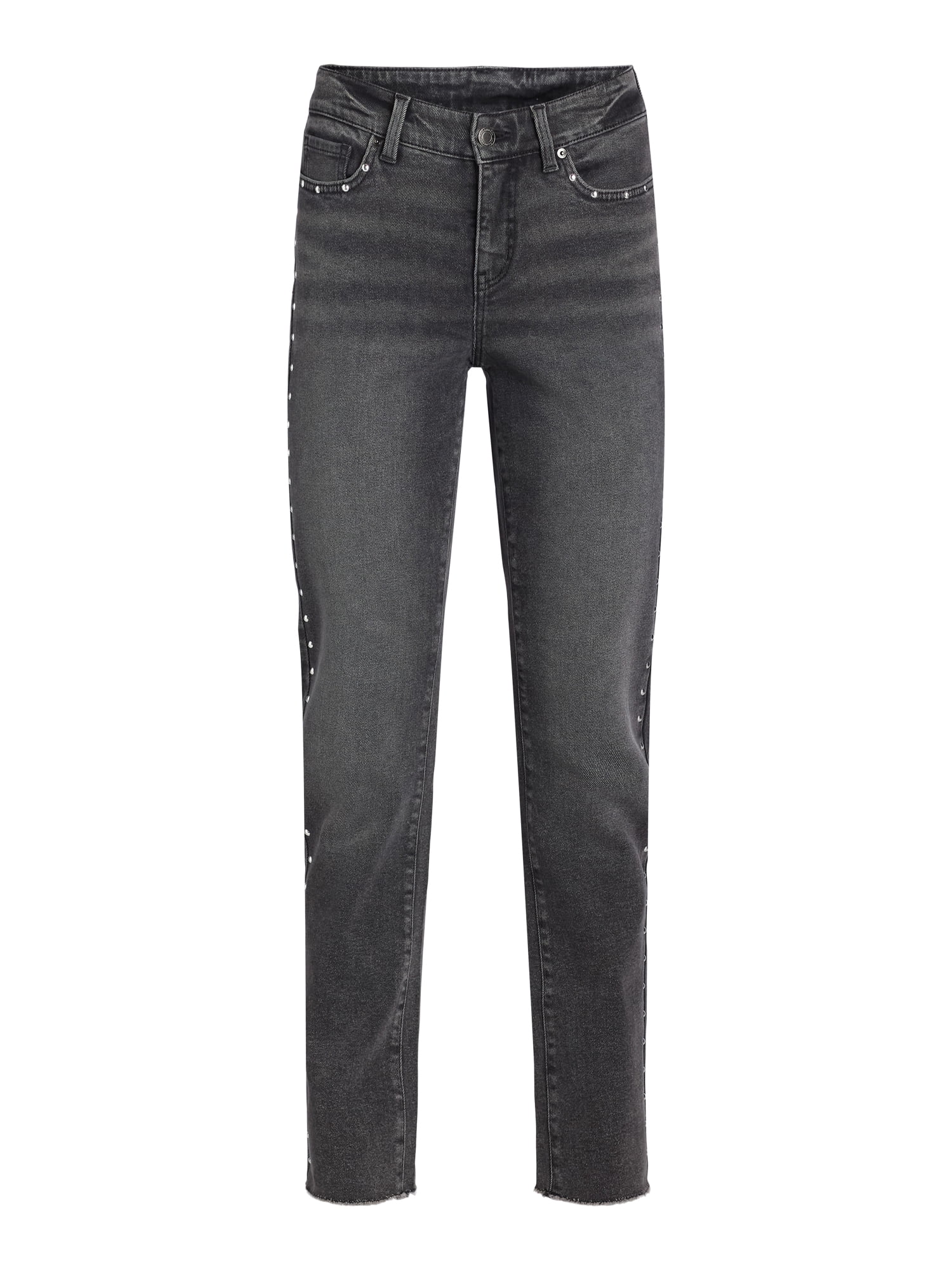 Time and Tru Women's Studded Side Seam Straight Leg Jeans Time and Tru Women's Studded Side Seam Straight Leg Jeans