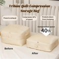 thumbnail image 4 of Ultra Space Saving Self Compression Organizer Bag, College Moving Storage Bags Heavy Duty, Self Compacting Compression Moving Organizer Bags, For Comforters, Clothes (Gray, X-Large (for quilts)), 4 of 7