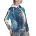 thumbnail image 6 of Salouo Clear Sky Blue Cat Pattern Hoodie Sweatshirts for Women, Autumn Pullover Hoodie Workout Sweat Women's Long Sleeve Preppy Sweatshirts-Small, 6 of 7