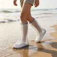 thumbnail image 4 of KojanyuRain Shoe Covers 6pairs Reusable PVC Thickened, Zipper Water Resistant Overshoes for Outdoor Walking, 4 of 6
