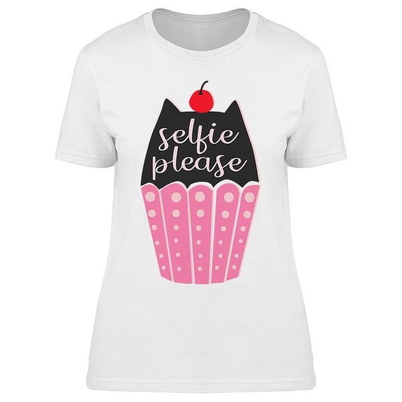 Kitty Cupcake, Selfie Please T-Shirt Women -Image by Shutterstock, Female XX-Large