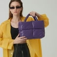 thumbnail image 2 of Kukuzhu Quilted Puffer Tote Bag for Women Winter Puffer Shoulder Bag Soft Padded Down Satchel Hobo Bag Quilted Tote Handbag, 2 of 7