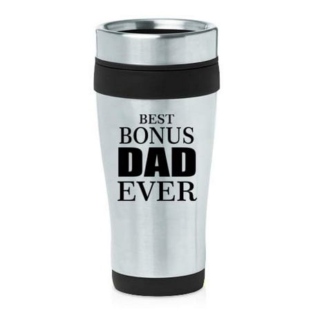 16 oz Insulated Stainless Steel Travel Mug Best Bonus Dad Ever Step Father