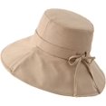 thumbnail image 5 of CoCopeaunts Large Bucket Hat Oversized Brim Outdoor Visor Adjustable Ladies Fisherman Hat Foldable Basin Hat Solid Color Sun Cap, 5 of 8