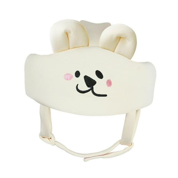 Gorro protector para la cabeza del bebé, anticolisión, anticaída, gorro ajustable para bebé, cojín protector para la cabeza para correr, al aire libre beige