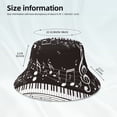 thumbnail image 3 of KLL Piano Keys With Musical Notes Bucket Hat for Women Men Packable Travel Beach Sun Hat Outdoor Rave Accessories Reflective Fisherman Cap, 3 of 7