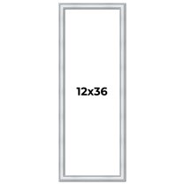 12x36 Frame Sterling Silver Solid Wood Picture Frame | 1.25 Inch Moulding Width | 0.75 Inch