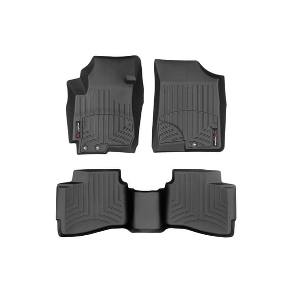 WeatherTech Custom Fit FloorLiners compatible with 2009-2012 Hyundai Elantra Touring - 1st & 2nd Row, Black