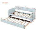 thumbnail image 5 of Sailvan Upholstered Daybed Sofa Bed Twin Size With Trundle Bed and Wood Slat, 5 of 8
