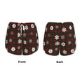 thumbnail image 5 of Lsque Plaid Snowflakes Festive Printed Women's Running Shorts with Liner Pockets,Elastic Quick Dry Workout Athletic Gym Yoga Shorts,Womens High Waist Shorts-Medium, 5 of 9