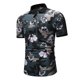 thumbnail image 3 of Camisas elegantes para hombres Polieste elástico con estampado de flores a la moda, 3 of 5