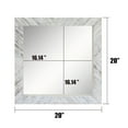 thumbnail image 6 of Stonebriar 20" x 20" Off-White Modern Square Wood Chevron Wall Mirror, 6 of 7