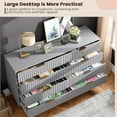 thumbnail image 6 of M optimized Fluted 8 Drawer Double Dresser, Modern Chest with Generous Deep Drawers and Wide Top, Wooden Storage Organizer for Living Room, Hallway, 6 of 8