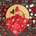 thumbnail image 3 of GZHJMY Christmas Beautiful Snowflake Pattern Cloth Napkins, Set of 4 20 x 20 Inch Soft & Comfortable Polyester Dinner Napkin for Family, Restaurant, Weddings, Parties, Holiday Dinner,Red, 3 of 6
