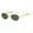 Gold Frame Green Piece, variant on Retro Oval Sunglasses for Women Men - Classic 90s Vintage Trendy Shades with UV400 Protection, Gold Metal Frame