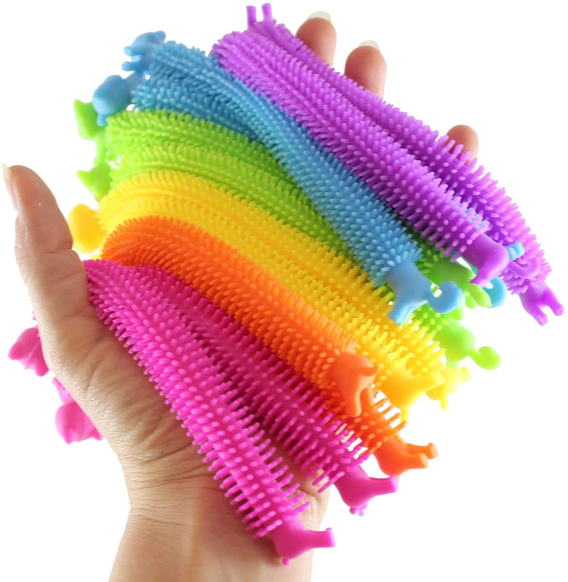 Fiddle Fidget Stress Sensory Toy Autism ADHD Hairy Stretchy Caterpillar Toy 