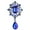 Sapphire Blue, variant on UDIYO Women's Luxury Rhinestone Alloy Brooch Pin Large Waterdrop Pendent Party Jewelry