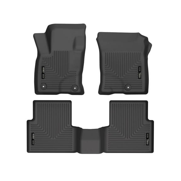 Husky Liners 95341 Weatherbeater Floor Mats Fit 2021-2025 Ford Bronco Sport Front/2nd Row Liners 3pc Black