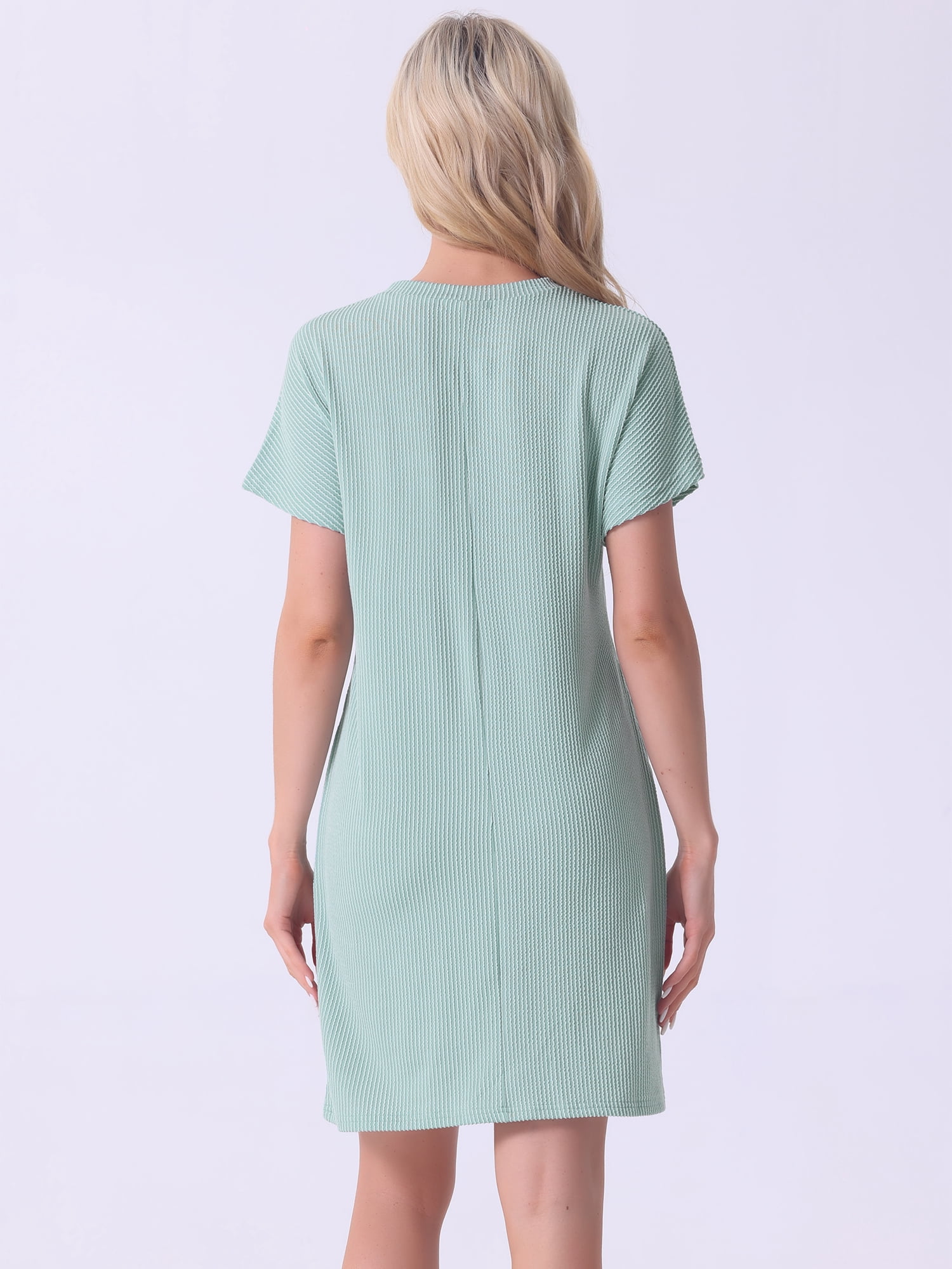 DARING DIVA Women's Short Sleeve Nightgown Lounge Nightshirt M Green