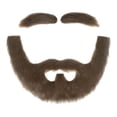 thumbnail image 1 of Accesorios de barba falsa, divertidos y novedosos bigotes falsos para Halloween, festivales, fiestas y óperas. marrón, 1 of 9