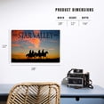thumbnail image 5 of Star Valley, Wyoming, Cowboys at Sunset Birch Wood Wall Sign (12x18 Rustic Home Decor, Ready to Hang Art), 5 of 5