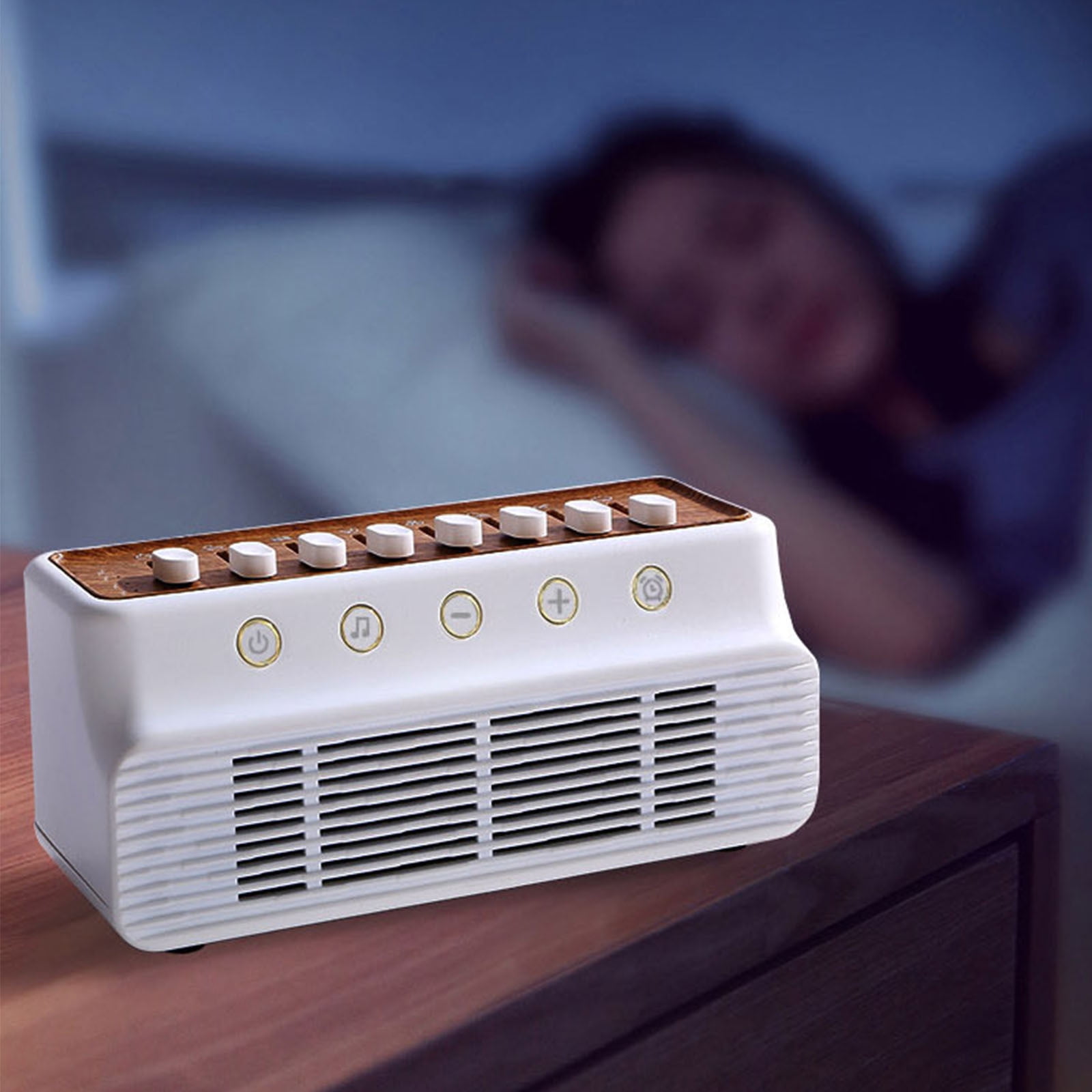 Outoloxit White Noise Machine for Baby Sleep with 8 Nature Sounds, Bluetooth Speaker, Timer, Portable Sleep Aid for Adults, Home Office Use
