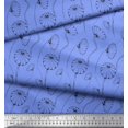 thumbnail image 3 of Soimoi Blue polyester Crepe Fabric Artistic Floral Printed Fabric 1 Yard 52 Inch Wide, 3 of 3