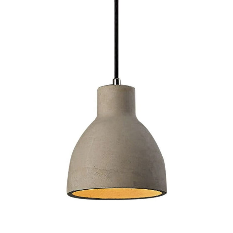 Litfad Dome Cement Pendant Lighting 1 Ceiling Light Fixture for Dining -