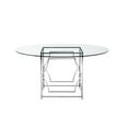 thumbnail image 3 of American Home Classic Edward Round Metal Dining Table in High Polish Gold, 3 of 9