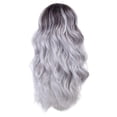 thumbnail image 2 of Fiudx Ofertas de la semana Cabello europe y largo rizado Teñido de gris plateado con rizos largos gradualmente, 2 of 7