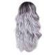 thumbnail image 2 of Fiudx Ofertas Relámpago Cabello Largo Y Rizado Europeo Y Americano, Gris Plateado, Teñido, Rizos Largos Graduales, 2 of 6