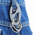 thumbnail image 4 of Accessoires d'Escalade Mousqueton en Acier en Forme de 8 Pince à Clé Robuste pour Activités Extérieures Randonnée Camping Équipement Durable, 4 of 6