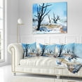 thumbnail image 2 of Designart Beautiful Land with Large Dry Trees - Landscape Printed Throw Pillow - 16x16, 2 of 4