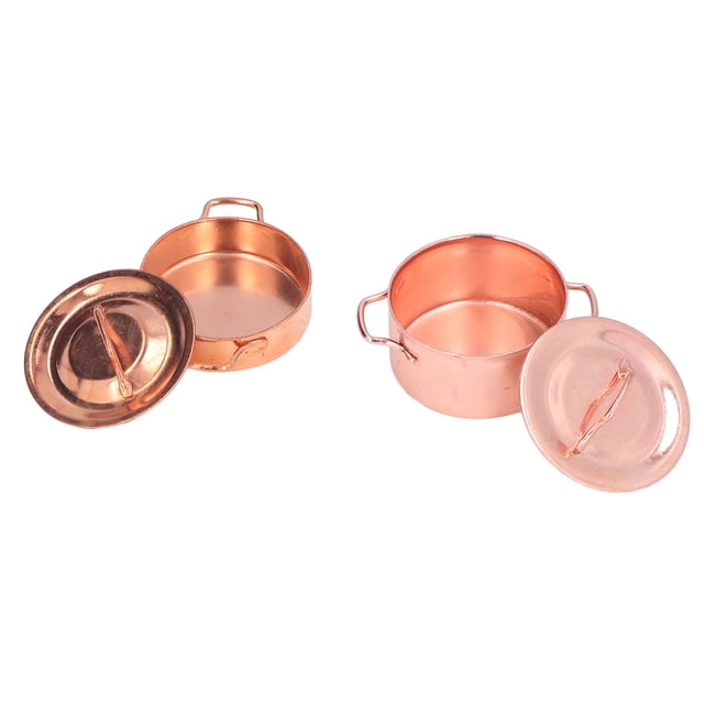 Cacerola BuyWeekMX para casa de muñecas 1:12 2 piezas