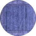 thumbnail image 1 of Ahgly Company Indoor Round Abstract Blue Modern Area Rugs, 5' Round, 1 of 4