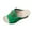#002-Green, variant on Women's Metal Buckle Wedge Heel Thick-Soled Sandals Plus Size Spring Summer Beach Casual Slip-On Mule Shoes for Everyday Wear