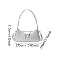 thumbnail image 2 of Bolso informal para mujer bolso de mano de gran capacidad con lazo de PU bolso de mano elegante correa ajustable de Color sólido para viajes al aire libre, 2 of 9