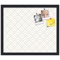 thumbnail image 2 of PinPix 20x17 Custom Cork Bulletin Board Peaks Modern Pattern White Beige Poster Board Has a Fabric Style Canvas Finish, Framed in Peaks Modern Pattern White Beige, by ArtToFrames (PinPix-1793), 2 of 6