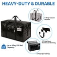 thumbnail image 2 of TICKJOY 4 Pack  Extra Large Moving Bags with Strong Zipper and Reinforced Handles, Durable Storage Bags Moving Boxes for Closet Organizers and Storage (90 L,Black), 2 of 8
