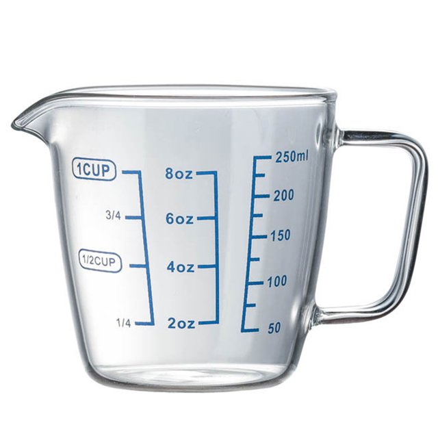 Cheers 250ml/500ml Heat Resisting Glass Measuring Cup Milk Water Scale Microwave Tool