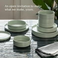 thumbnail image 3 of over&back 16-Piece Stackable Dinnerware Dish Set - Stoneware Dishes - Includes 4 Dinner Plates, 4 Salad Plates, 4 Cereal Bowls, and 4 Dinner Bowls - All-Occasion Place Settings - Semi-Matte Sage, 3 of 11